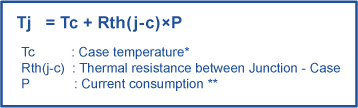 Junction 온도 계산 방법