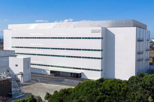 로옴 아폴로 치쿠고 공장의 재생 가능 에너지 100%로 가동하는 SiC 파워 디바이스 신규 생산동