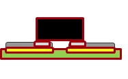 실리콘 캐패시터 : 하면 전극 구조 reflow 후