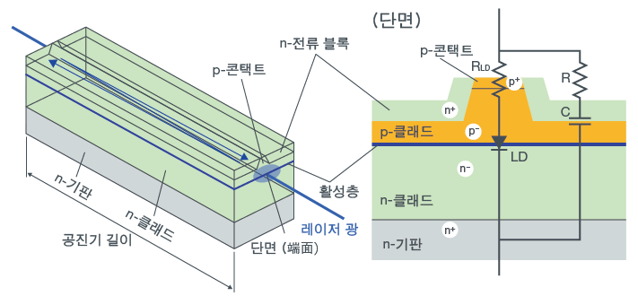 레이저 다이오드의 칩 구조