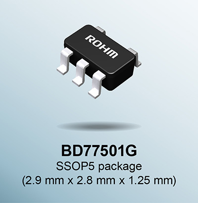 BD77501G SSOP5 package (2.9mm×2.8mm×1.25mm)