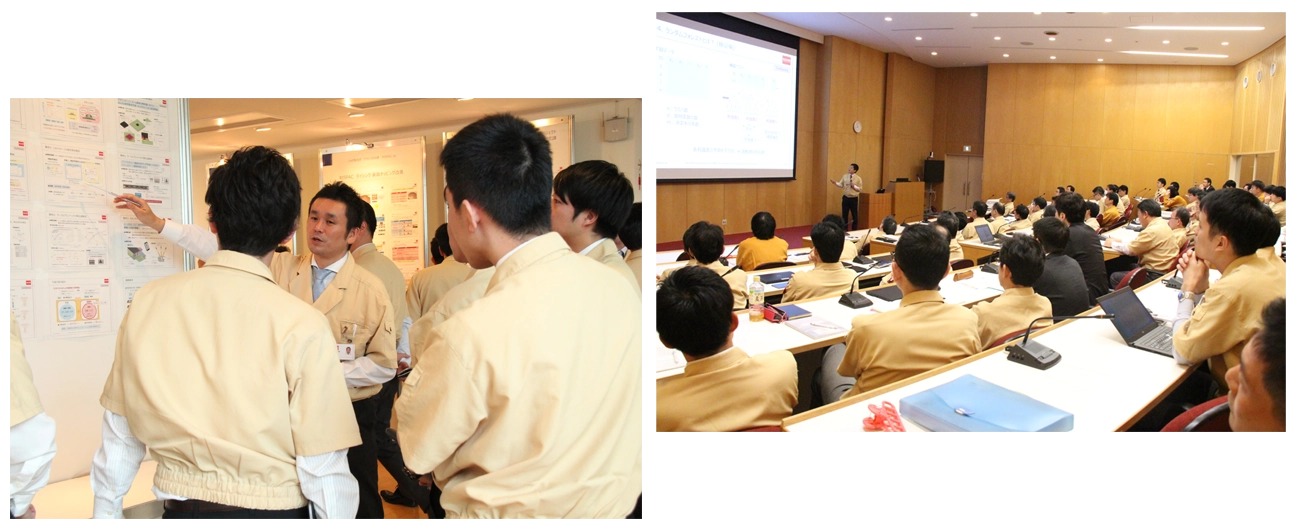 Scenes from the semiannual ‘New Technology/New Product Presentation.' 