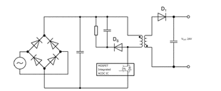Single-end Flyback with RCD snubber  (AC/DC IC version)
